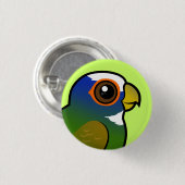 Weiß-gekrönter Papagei Button (Vorne & Hinten)