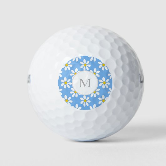 Weiß-Gelb-Daisy-Muster Golfball (Vorderseite)