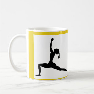Weiß / gelb: Klassische Tasse / Kaffeebecher