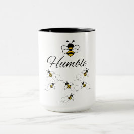 WEIß GELB SCHWARZ KOMBINATION BIENE DEMÜTIGE HUMME TASSE