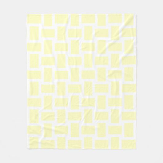 Weiß-gelbe Pastellfarben-Design Fleecedecke (Vorderseite)