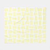 Weiß-gelbe Pastellfarben-Design Fleecedecke (Vorderseite (Horizontal))