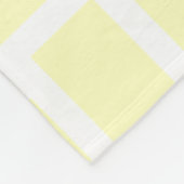 Weiß-gelbe Pastellfarben-Design Fleecedecke (Ecke)