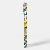 WEISS GELBEN, GRAU BLAU MOSAIC CHEVRONS Case-Mate iPhone HÜLLE (Rückseite / Links)
