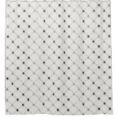 Weiß geometrisches Muster Duschvorhang (Vorderseite)