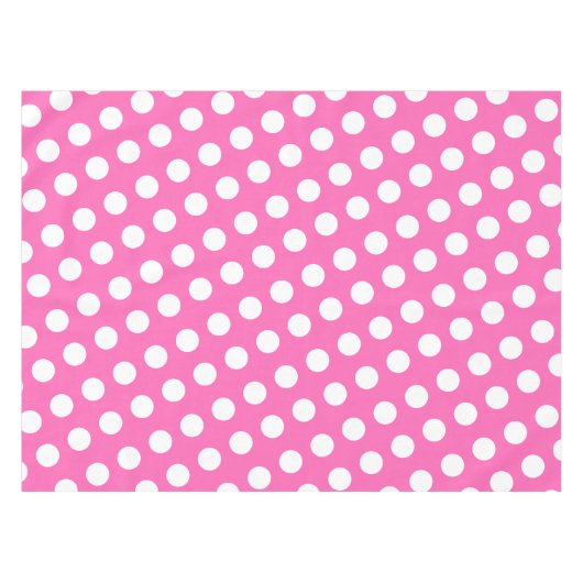Weiß gepunktetes Muster Tischdecke (Vorderseite (Horizontal))