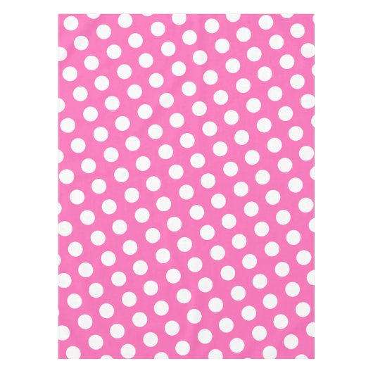 Weiß gepunktetes Muster Tischdecke (Vorderseite)