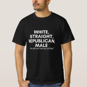 Weiß, gerade, republikanisch, männliches Shirt
