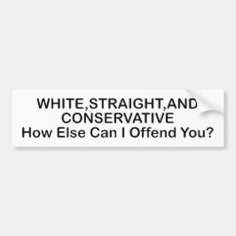 Weiß, gerade und konservativ autoaufkleber