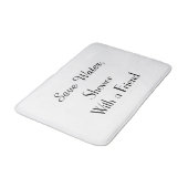 Weiß Gerettet Wasser Funny Plush Badematte (Schrägansicht)