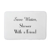 Weiß Gerettet Wasser Funny Plush Badematte (Vorderseite)