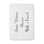 Weiß Gerettet Wasser Funny Plush Badematte (Vorderseite Vertikal)