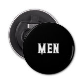 Weiß geschriebener Text mit einem Text mit schwarz Flaschenöffner (Vorderseite)