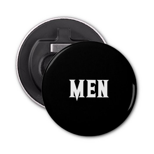 Weiß geschriebener Text mit einem Text mit schwarz Flaschenöffner (Vorderseite)