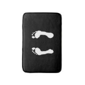 Weiß-Gestempelte Abdrücke (Schwarzes) Badematte (Vorderseite Vertikal)