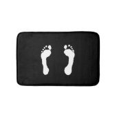 Weiß-Gestempelte Abdrücke (Schwarzes) Badematte (Vorderseite)