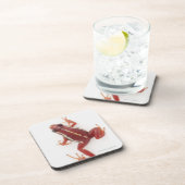 Weiß-gestreifter Gift-Pfeil-Frosch Untersetzer (Rechte Seite)