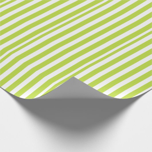 Weiß gestreiftes Party Geschenkpapier (Ecke)