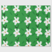 Weiß Gezeichnet Blumenmuster Blume Art Pattern Aes Geschenkpapier (Flach)
