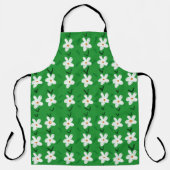 Weiß Gezeichnet Blumenmuster Blume Art Pattern Aes Schürze (Vorderseite)