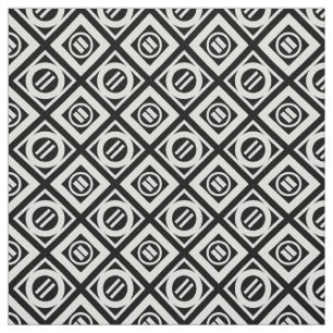 Weiß-Gleichheitszeichen-geometrisches Muster auf Stoff