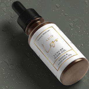 Weiß & Gold 2 OZ Tropfer Flasche Wasserdicht Etike Lebensmitteletikett
