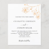 Weiß-Gold-Blumenzwiebelpreis Einladung Flyer (Vorne)