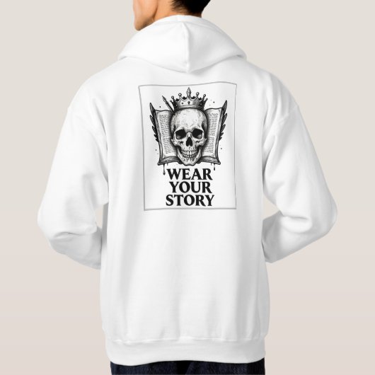 Weiß- & Gold-Design-Kollektion Hoodie (Rückseite)
