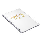 Weiß + Gold#girlboss Notizbuch/Zeitschrift Notizblock (Rechte Seite)