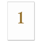 Weiß/Gold Hochzeitkarte Tischnummer (Rückseite)
