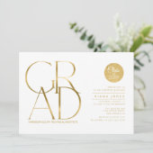 Weiß-Gold-ID905 für formalen geometrischen Abschlu (Stehend Vorderseite)