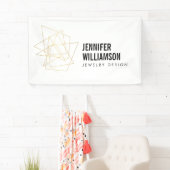 Weiß/Gold-Logo für abstrakte geometrische Architek Banner (Insitu)