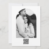 Weiß & Gold Moderne Minimal Hochzeit Einladung (Rückseite)