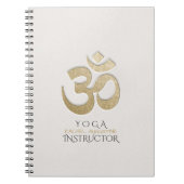 Weiß & Gold OM Symbol YOGA Meditation Instructor Notizblock (Vorderseite)