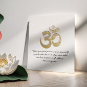 Weiß & Gold OM Symbol YOGA Meditation Instructor Poster