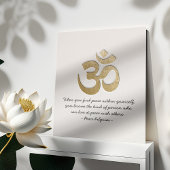 Weiß & Gold OM Symbol YOGA Meditation Instructor Poster