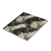 Weiß, Gold und Schwarz-Luxus-Marmor Elegant Fliese (Seite)