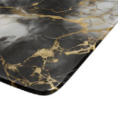 Weiß, Gold und Schwarz-Luxus-Marmor Elegant Schneidebrett (Ecke)