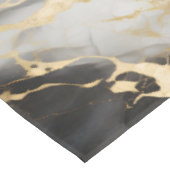 Weiß, Gold und Schwarz-Luxus-Marmor Elegant Tischdecke (Schrägansicht)