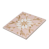 Weiß, goldfarben und rosa Blumen Fliese (Seite)
