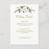 Weiß & Goldmagnolien Blumenzwiebeln Karte (Vorderseite)