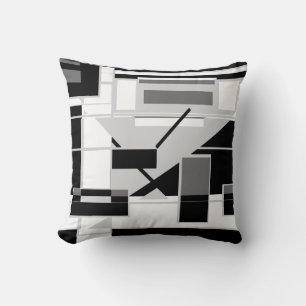 Weiß Grau Schiefer Schwarz Geometrische Formen Abs Kissen