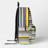 Weiß, Grau und Gelb gestrichen Bedruckter Rucksack (Links)