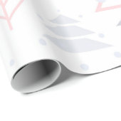 Weiß, grau und pastellrosa geschenkpapier (Rolleneckpunkt)