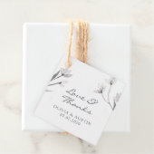 Weiß graue Liebe und Danke. Stilvoll einfach Geschenkanhänger (Beispiel)