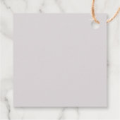 Weiß graue Liebe und Danke. Stilvoll einfach Geschenkanhänger (Rückseite)