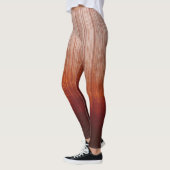 Weiß-graue Orange Rote Ober Streifen rustikal Leggings (Links)