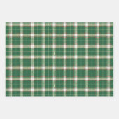 Weiß, grün, Kariert Geschenkpapier Set (Vorderseite 2)
