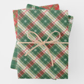 Weiß, grün, Kariert Geschenkpapier Set (Beispiel)