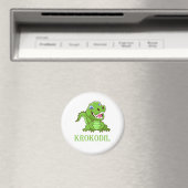 weiß grün Krokodil Cartoon Magnet (In Situ (Geschirrspüler))
